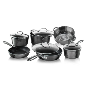 10 Piece Hammered Diamond Cookware Set Brand: Granitestone Collection: Diamond